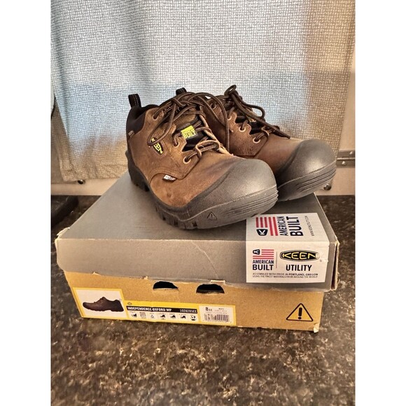 Keen Utility Independence Oxford Waterproof Carbon Fiber Toe Work Shoes 8 EE NEW main image 4